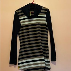 LOLE Striped Mock Turtle Neck Long Sleeve